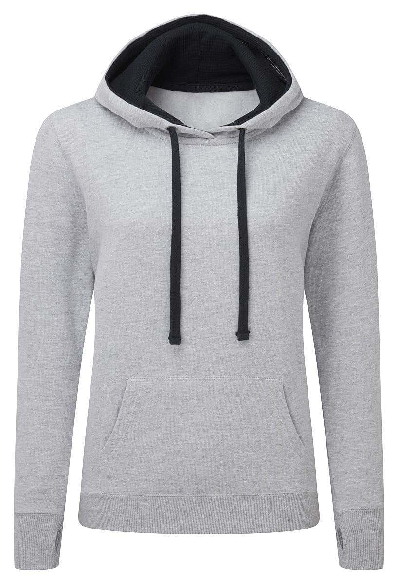 SG Womens Contrast Hoodie in Light Oxford / Navy (Product Code: SG24F)