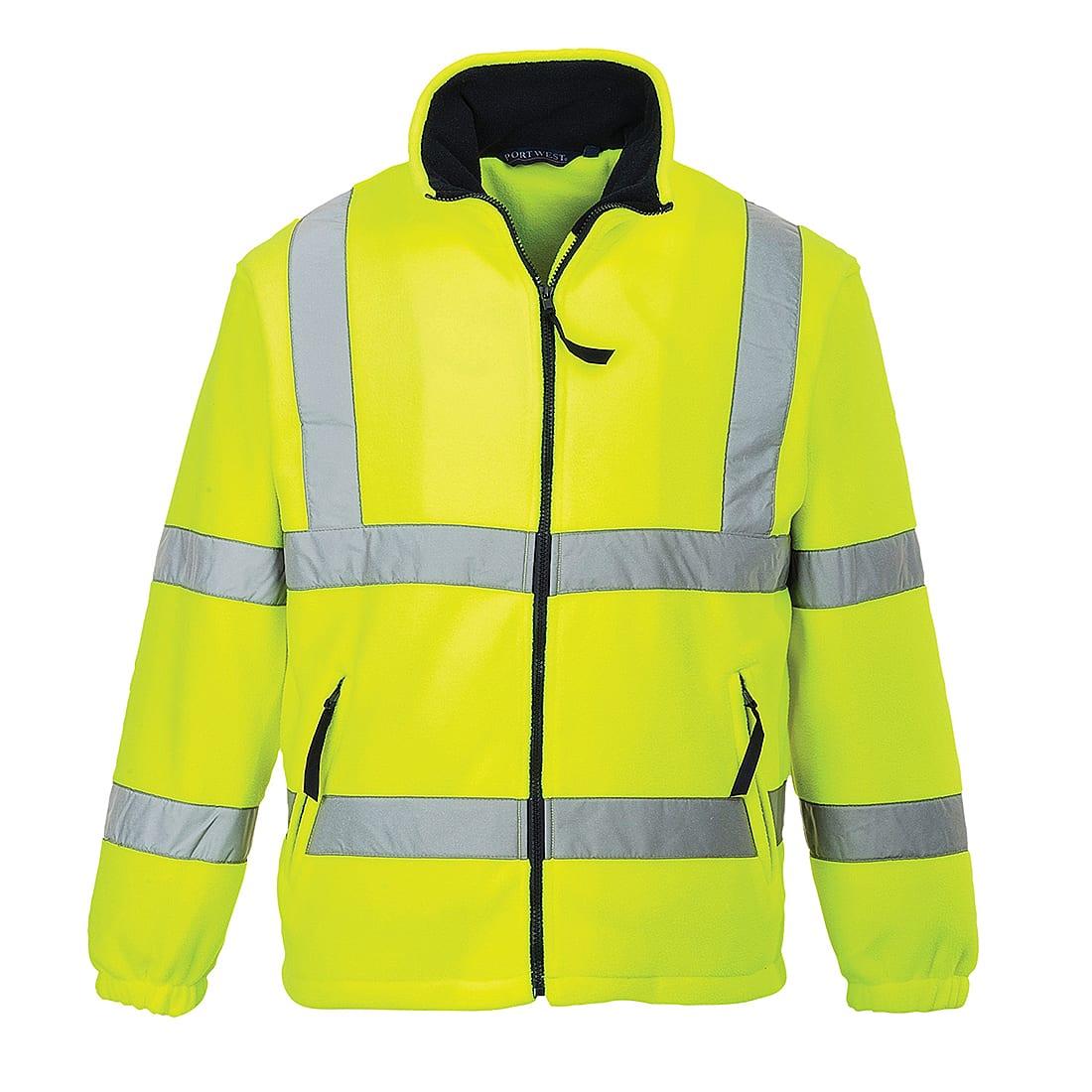 Portwest Hi-Viz Mesh Lined Fleece Jacket in Yellow (Product Code: F300)