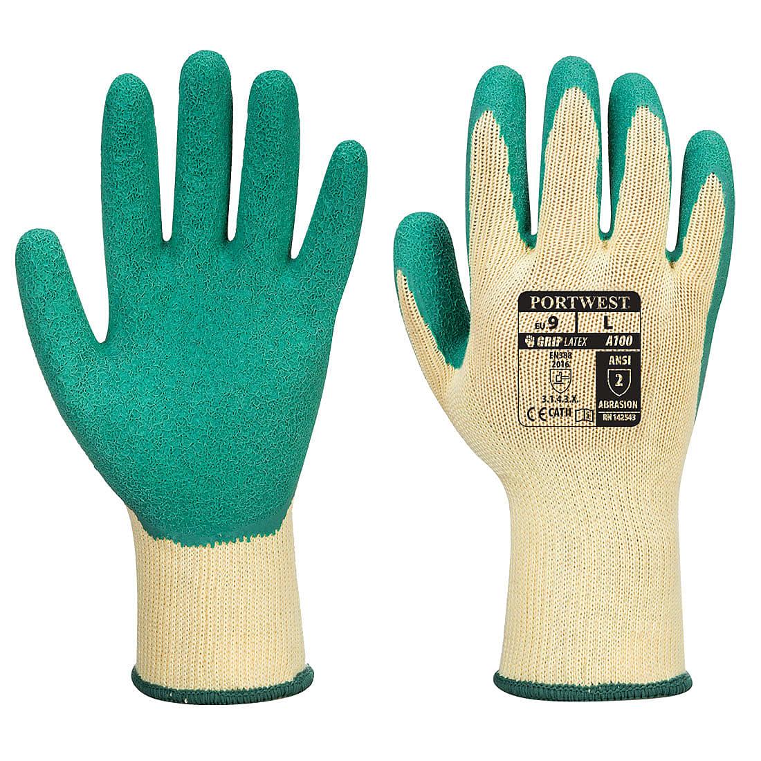 Portwest Grip Gloves - Latex in Green (Product Code: A100)