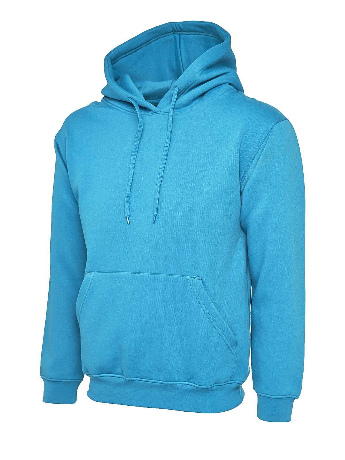 Uneek 300GSM Classic Hoodie in Sapphire Blue (Product Code: UC502)