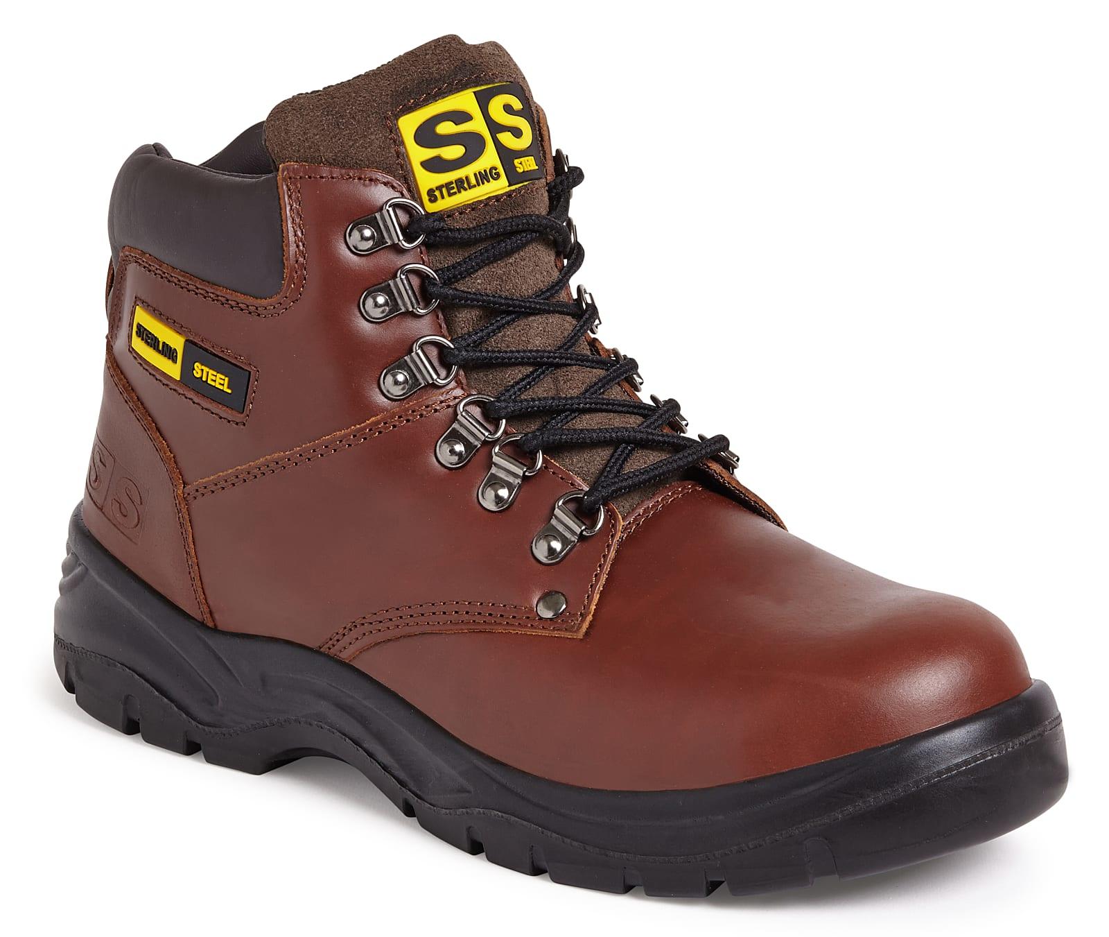 Sterling Steel SS807SM Safety Hiker Boots in Brown (Product Code: SS807SM)
