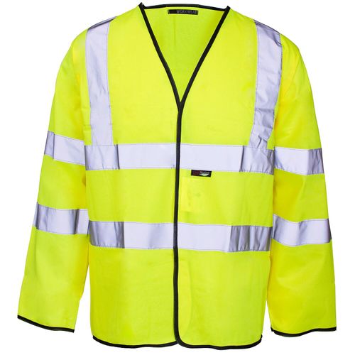 Supertouch Hi-Vis Long-Sleeve Vest - Velcro - Yellow