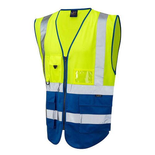 Leo Lynton ISO 20471 Class 1 Superior Waistcoat Yellow/Royal