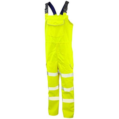 Leo Northam ISO 20471 Class 2 EcoViz 10K Breathable Bib & Brace Yellow