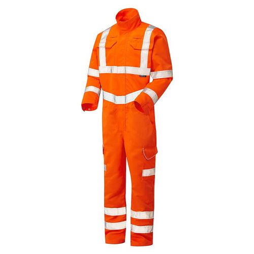 Leo Molland ISO 20471 Class 3 Poly/Cotton Coverall Orange