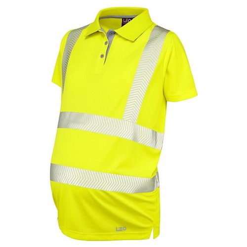 Leo Lovacott ISO 20471 Class 2 Coolviz Ultra Women's Maternity Polo Shirt Yellow