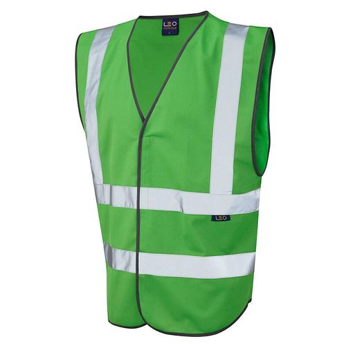 Leo Pilton Single Colour Reflective Waistcoat (Non ISO 20471) Emerald Green