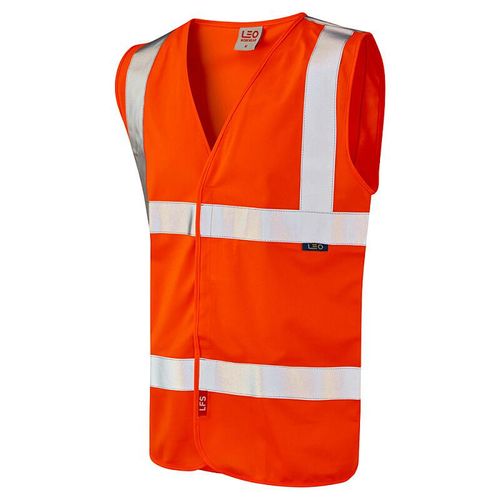 Leo Milford ISO 20471 Class 2 LFS Waistcoat Orange