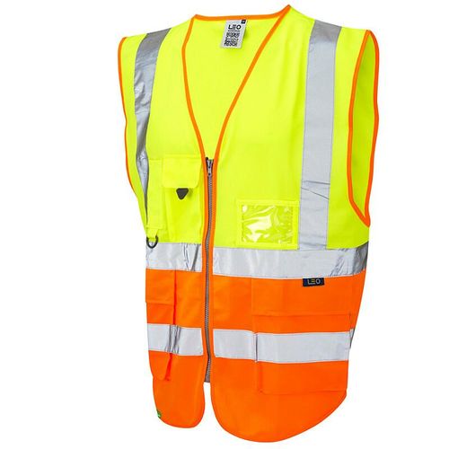 Leo Lynton ISO 20471 Class 2* Superior Waistcoat Yellow/Orange