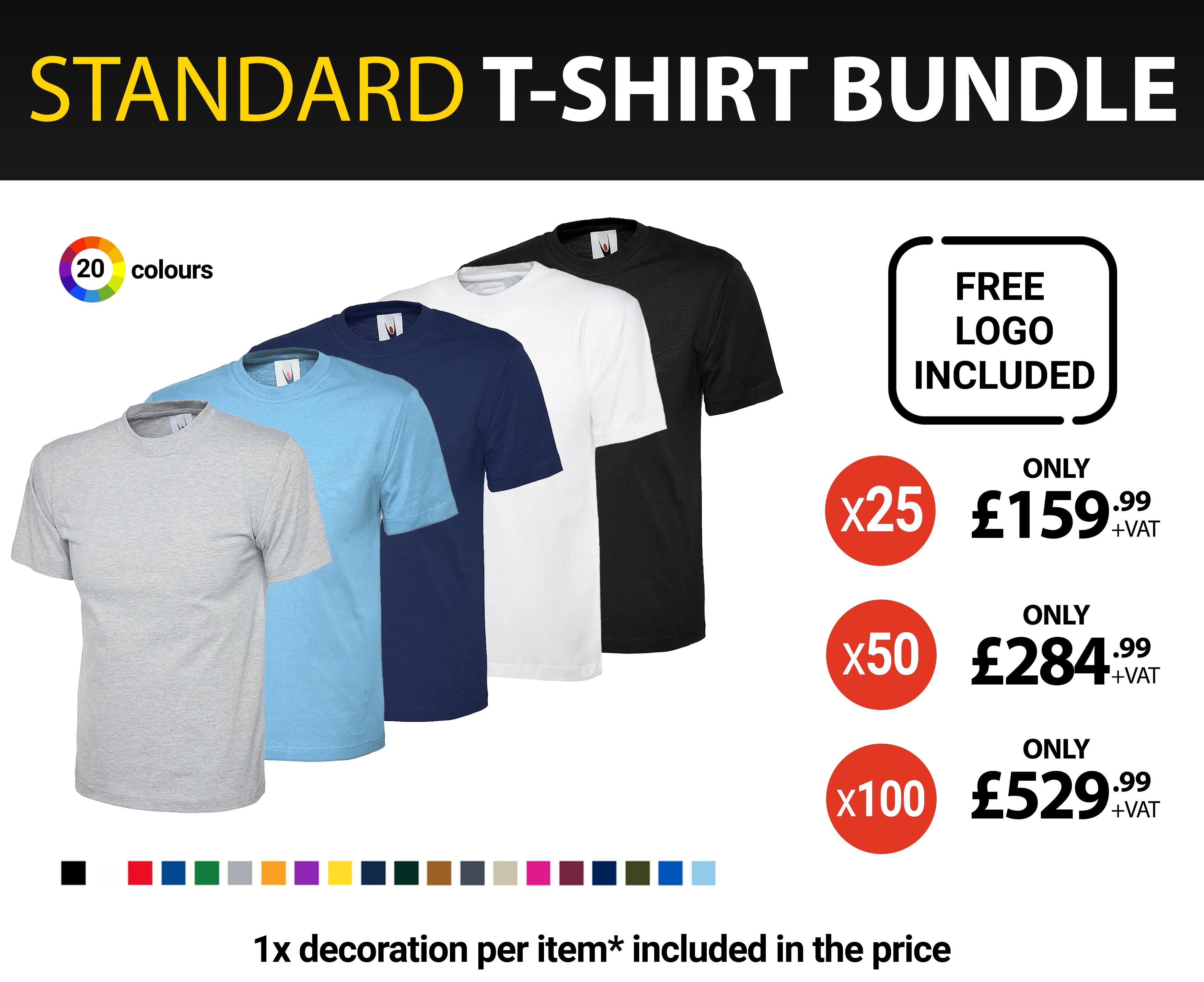 Standard T-Shirt Bundle (Including Customisation)