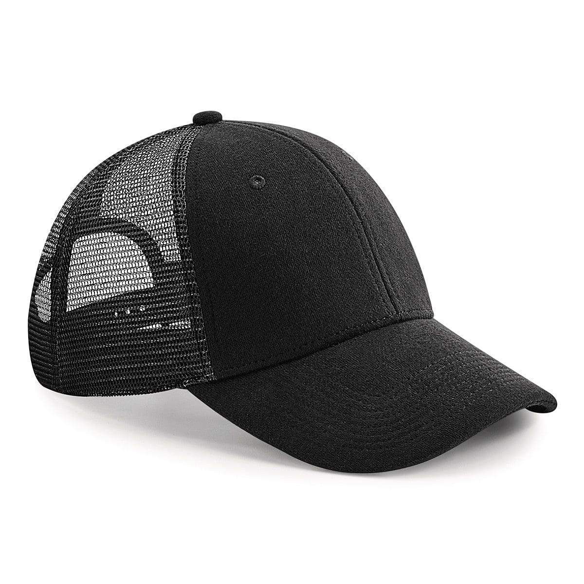 Beechfield Jersey Athleisure Trucker Cap in Black (Product Code: B678)