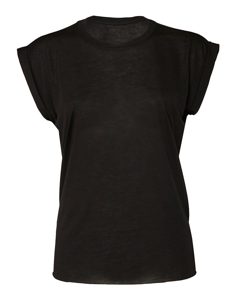 Bella Womens Flowy Muscle T-Shirt in Black (Product Code: BE8804)