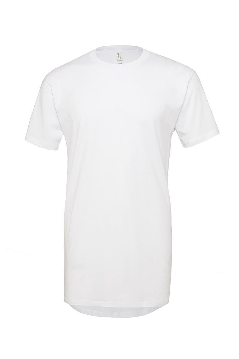Bella Canvas Mens Long Body Urban T-Shirt in White (Product Code: CA3006)
