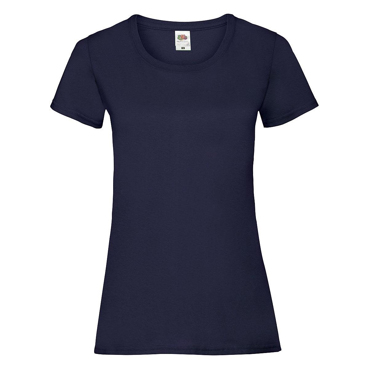 Fruit Of The Loom Lady-Fit Valueweight T-Shirt in Deep Navy (Product Code: 61372)