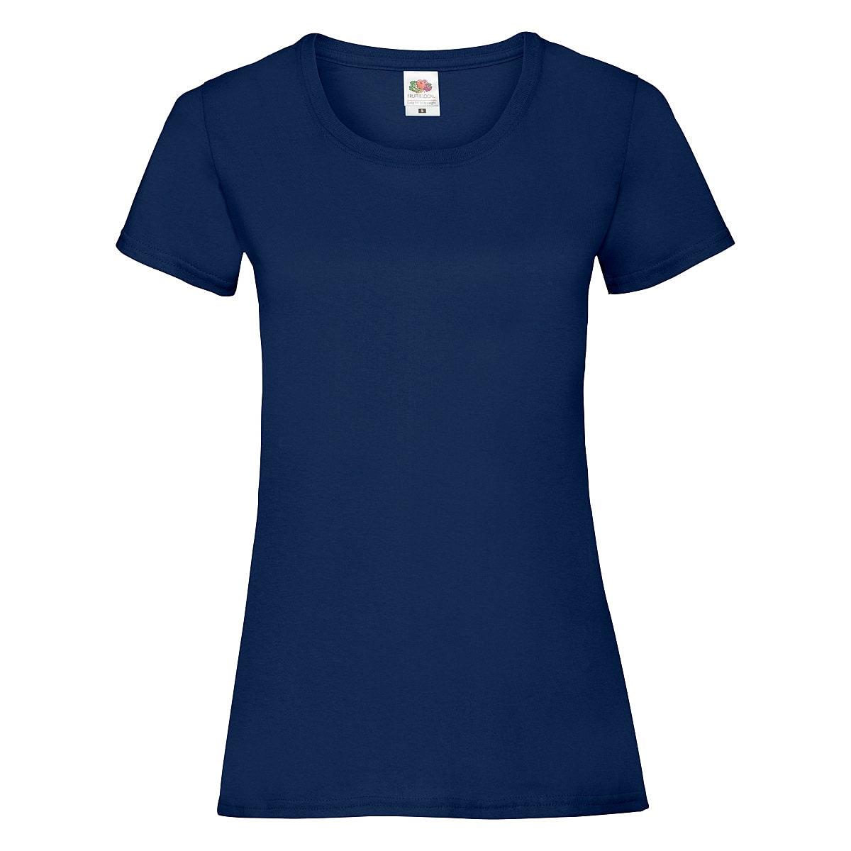 Fruit Of The Loom Lady-Fit Valueweight T-Shirt in Navy Blue (Product Code: 61372)