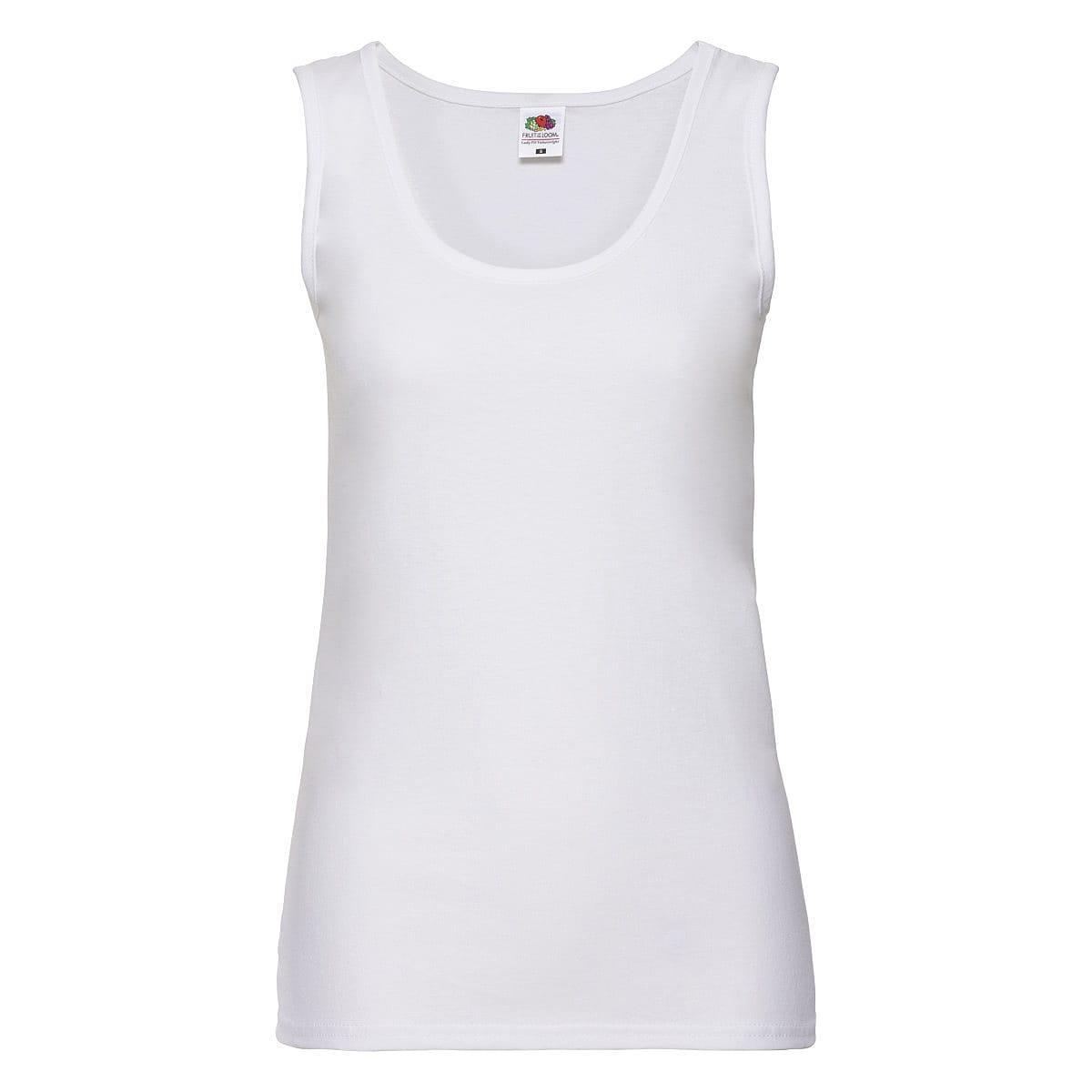 Fruit Of The Loom Lady-Fit Valueweight Vest in White (Product Code: 61376)