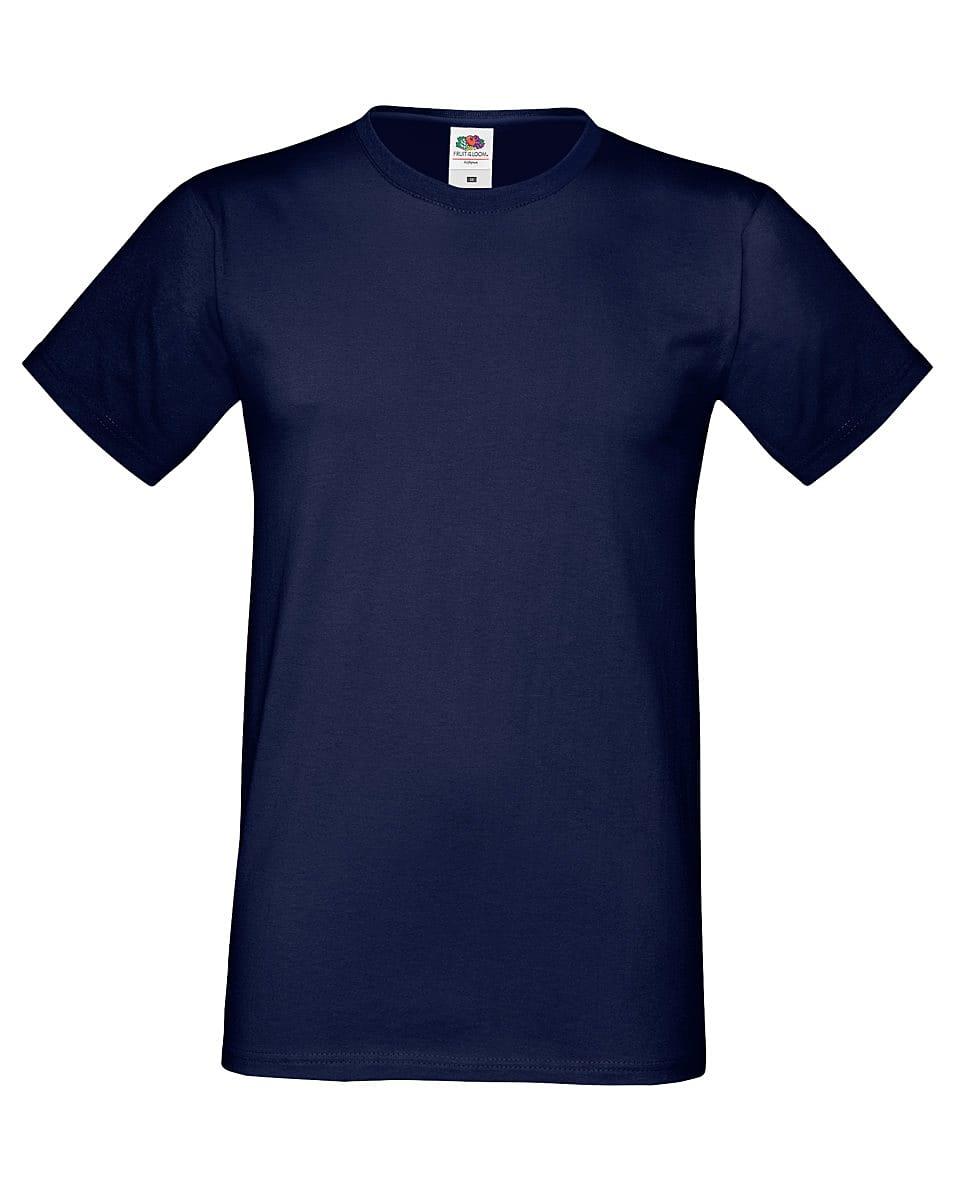 Fruit Of The Loom Mens Softspun T-Shirt in Deep Navy (Product Code: 61412)