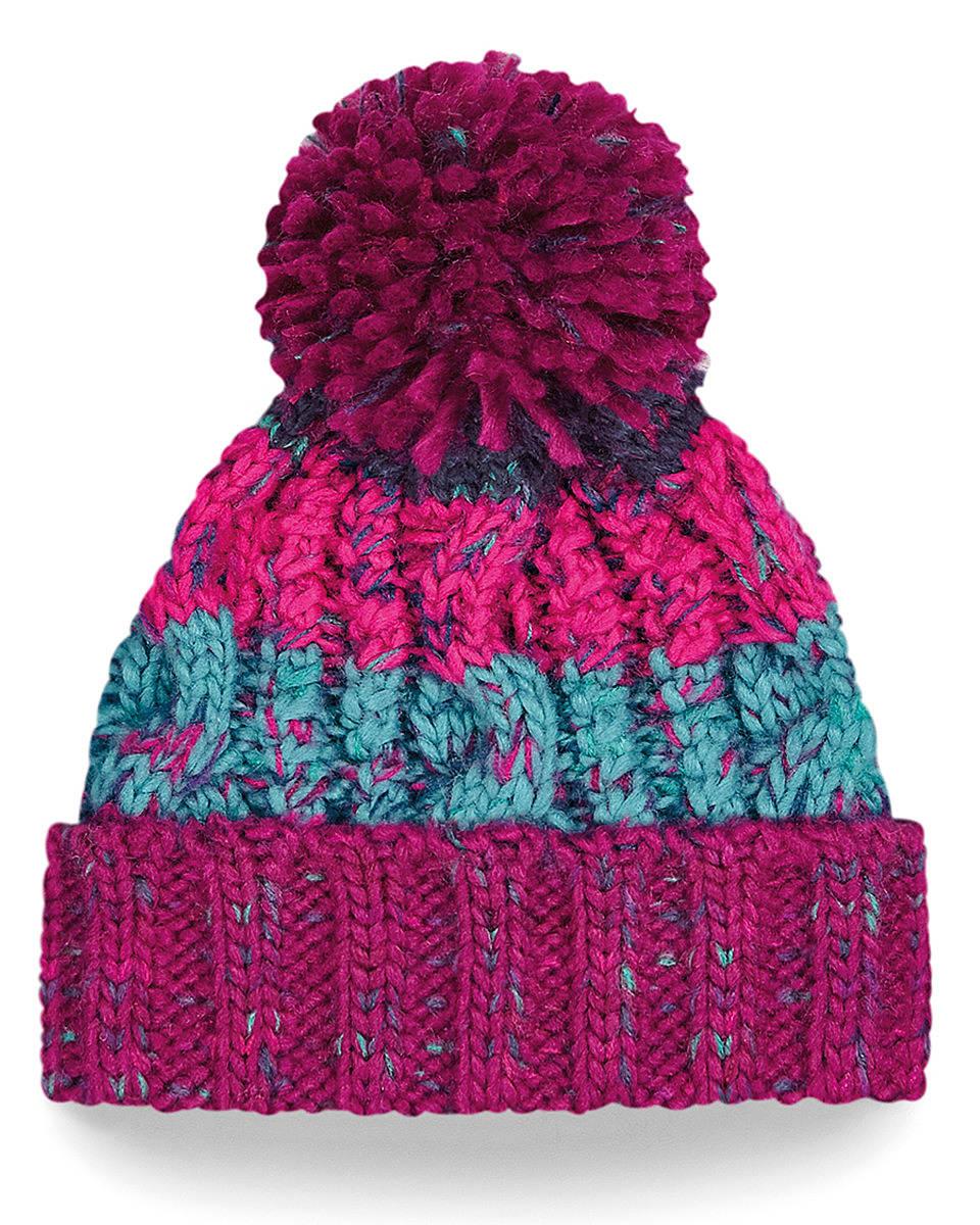 Beechfield Infant Corkscrew Beanie Hat in Winter Berries (Product Code: B486A)
