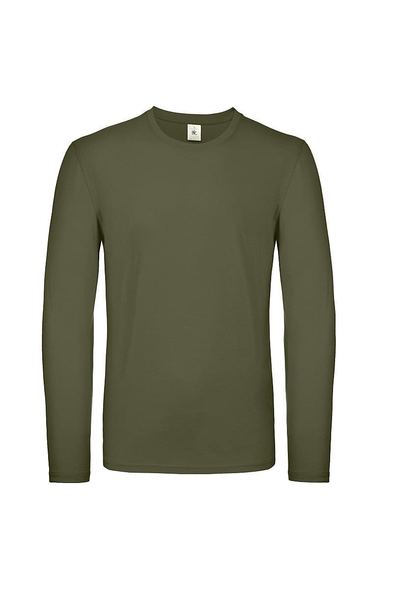 B&C Mens E150 Long-Sleeve Jersey in Urban Khaki (Product Code: TU05T)