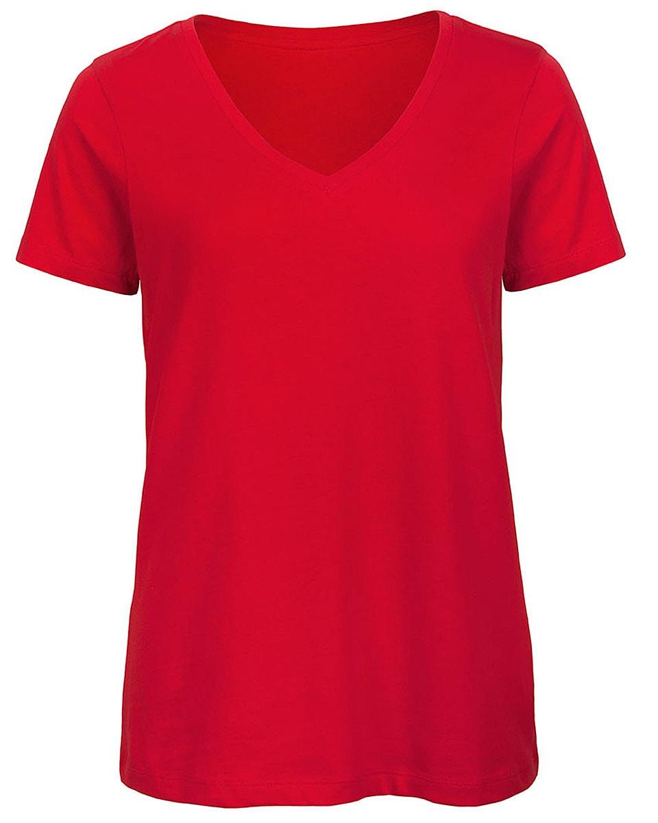 B&C Womens Inspire V-Neck T-Shirt in Red (Product Code: TW045)