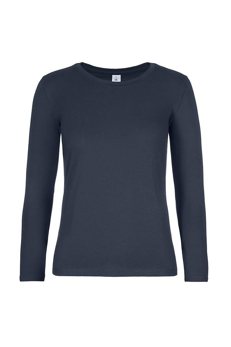 B&C Womens E190 Long-Sleeve Top in Navy Blue (Product Code: TW08T)