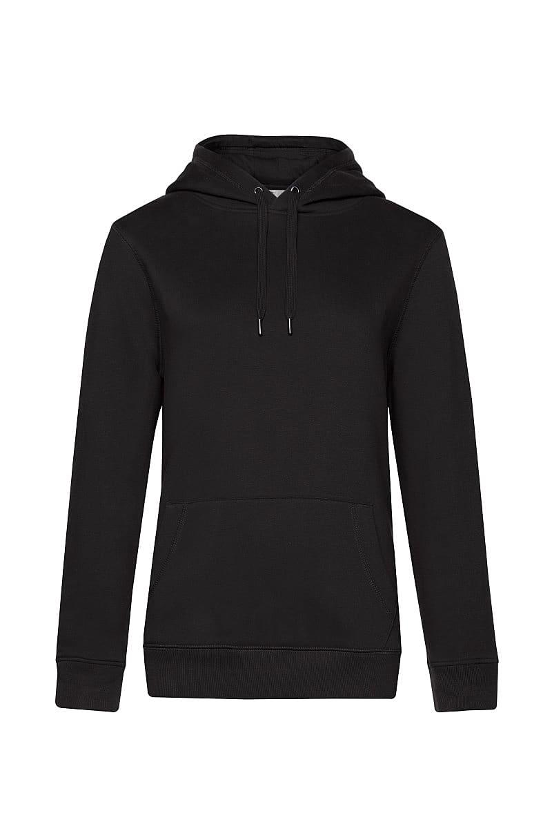 B&C Womens Queen Hoodie in Black Pure (Product Code: WW02Q)