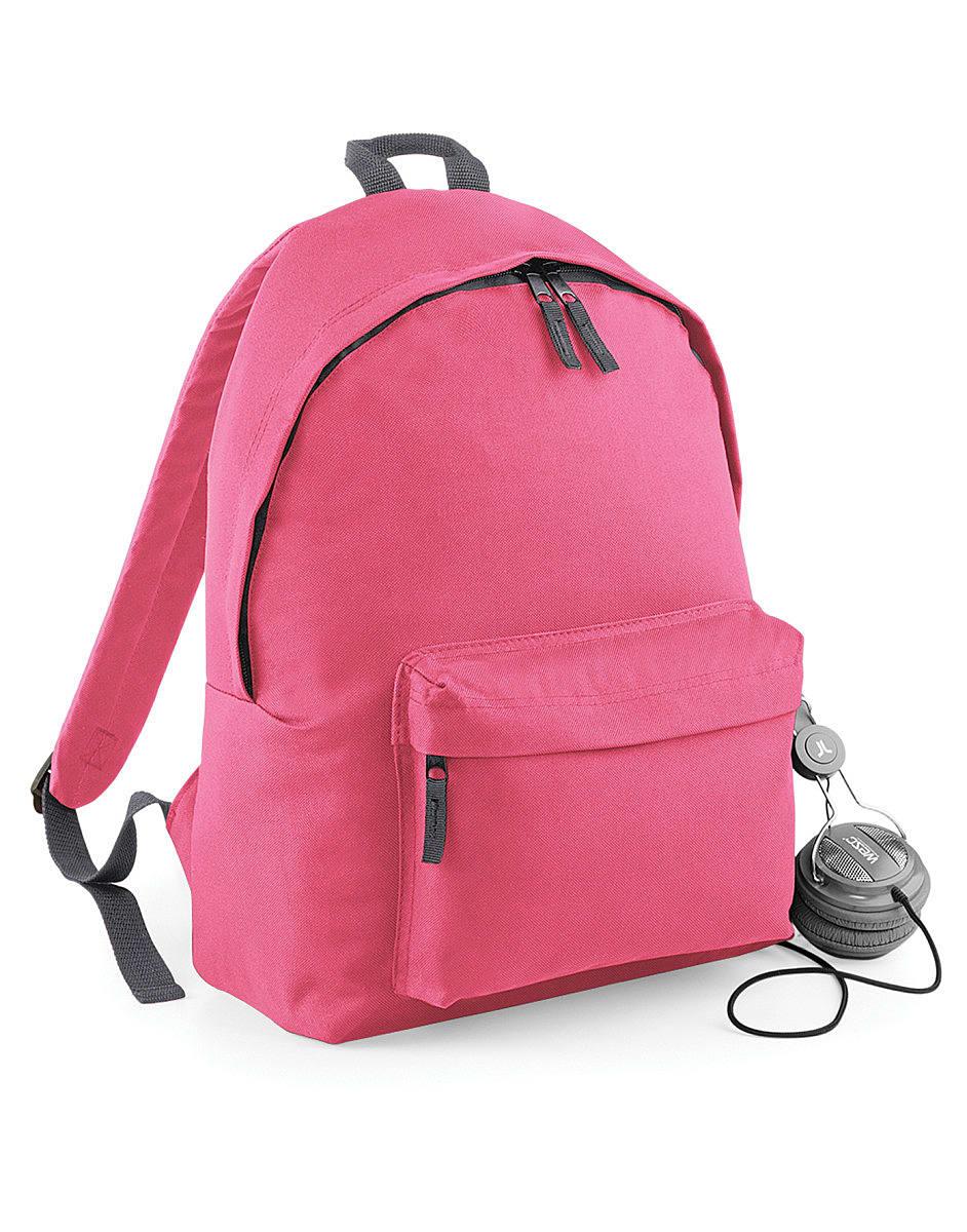 Bagbase Fashion Backpack in True Pink / Graphite (Product Code: BG125)