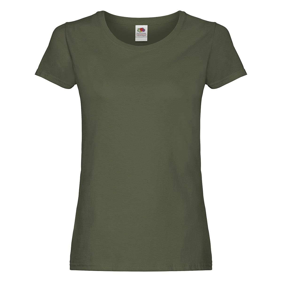 Fruit Of The Loom Lady Fit Original T-Shirt in Classic Olive (Product Code: 61420)