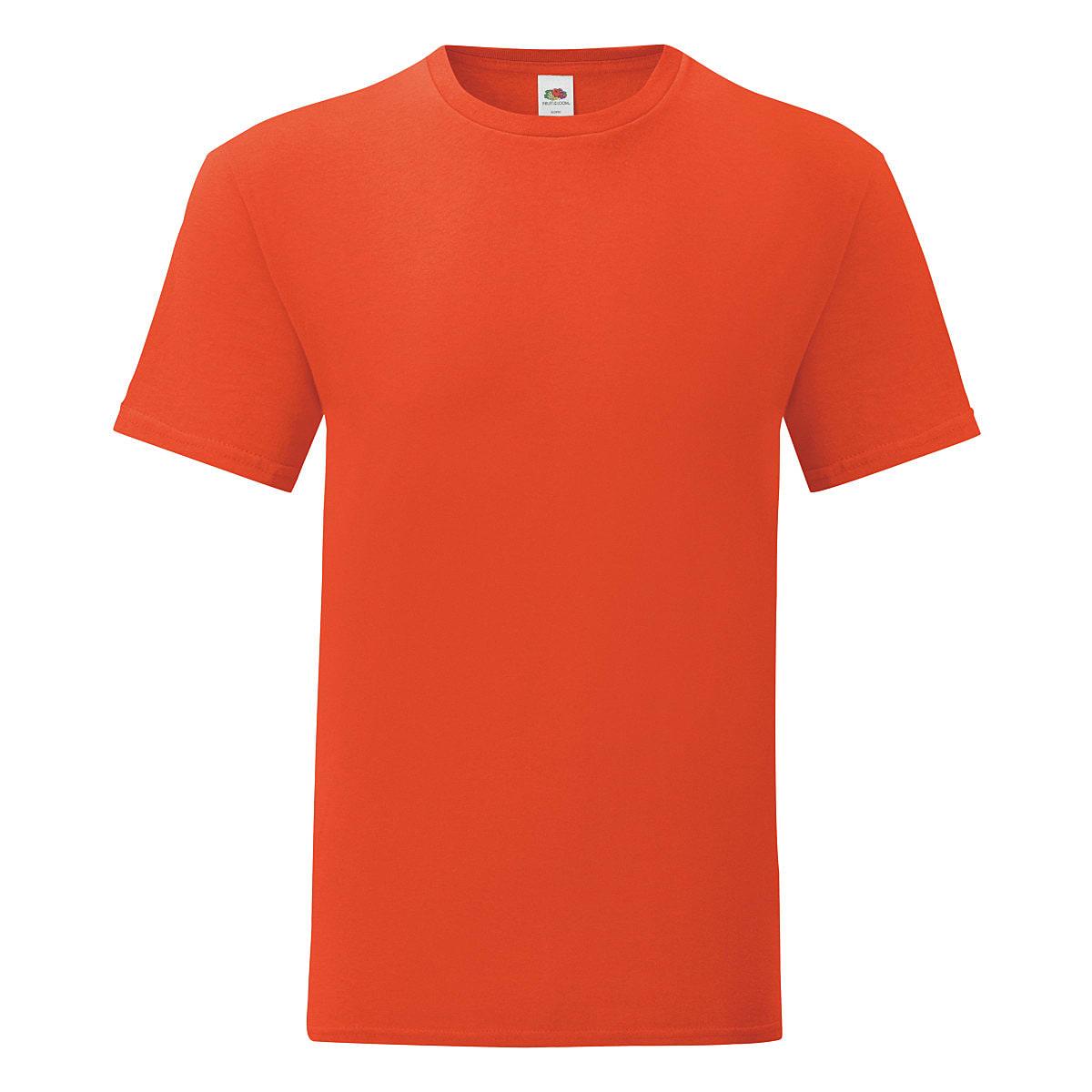 Fruit Of The Loom Mens Iconic T-Shirt in Flame (Product Code: 61430)