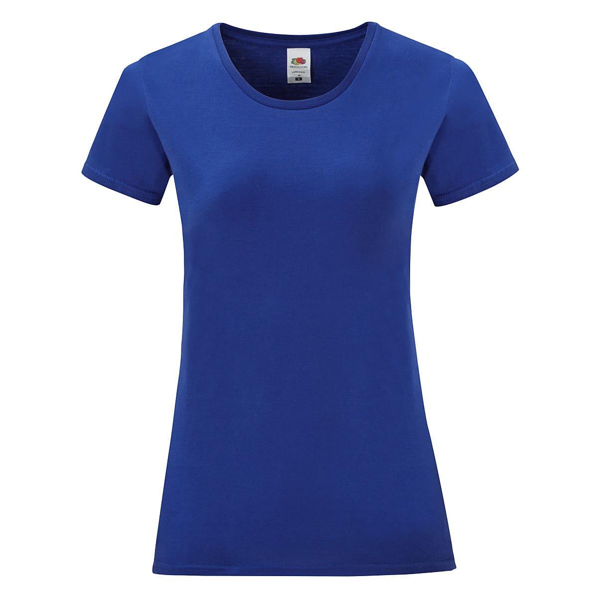 Fruit Of The Loom Womens Iconic T-Shirt in Colbalt Blue (Product Code: 61432)