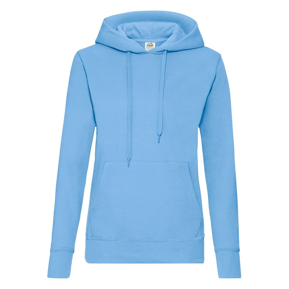 Fruit Of The Loom Lady-Fit Classic Hoodie in Sky Blue (Product Code: 62038)