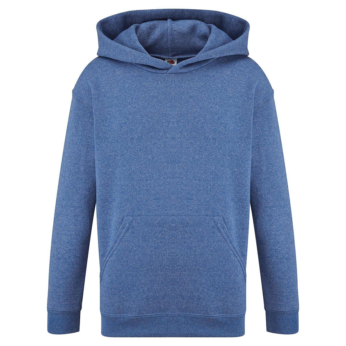 Fruit Of The Loom Childrens Hoodie in Retro Heather Royal (Product Code: 62043)