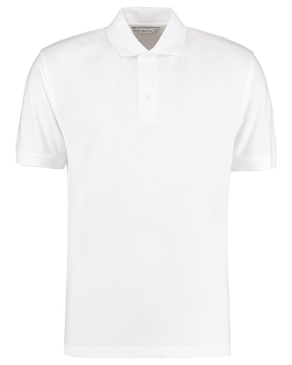 Kustom Kit Mens Klassic Superwash Polo Shirt in White (Product Code: KK403)