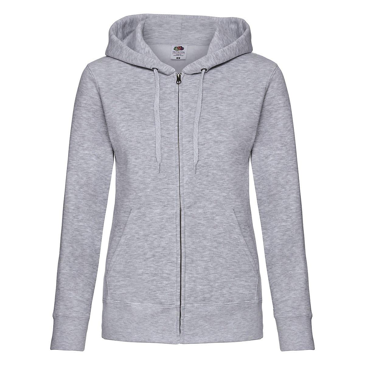 Fruit Of The Loom Lady-Fit Hoodie in Heather Grey (Product Code: 62118)
