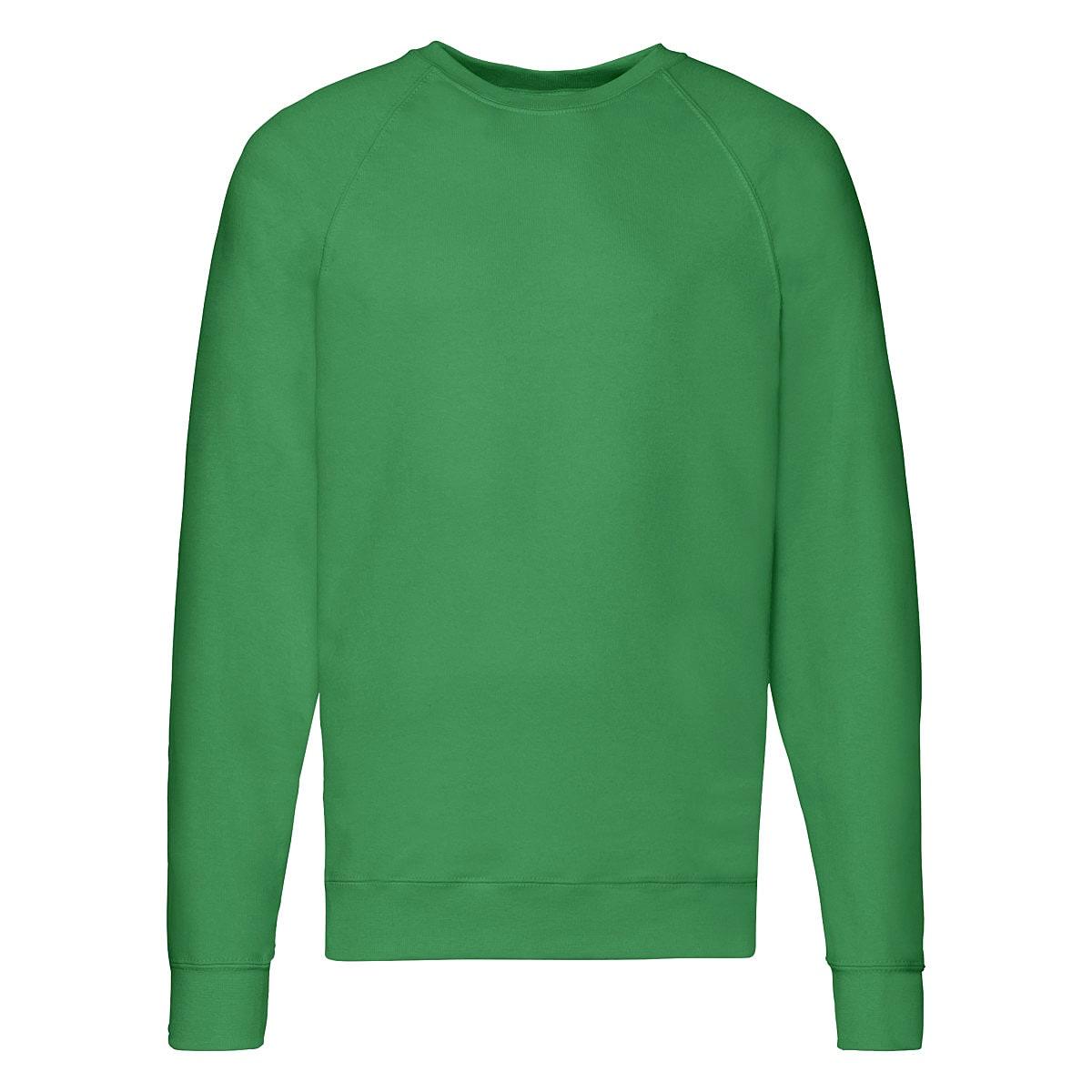Fruit Of The Loom Mens Lightweight Raglan Sweater in Kelly Green (Product Code: 62138)