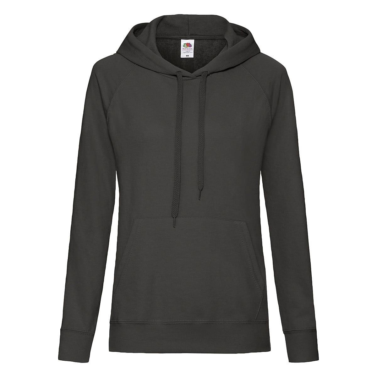 Fruit Of The Loom Lady-Fit Lightweight Hoodie in Light Graphite (Product Code: 62148)