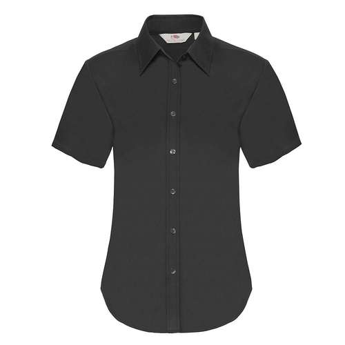 Fruit Of The Loom Lady-Fit Short-Sleeve Oxford Shirt