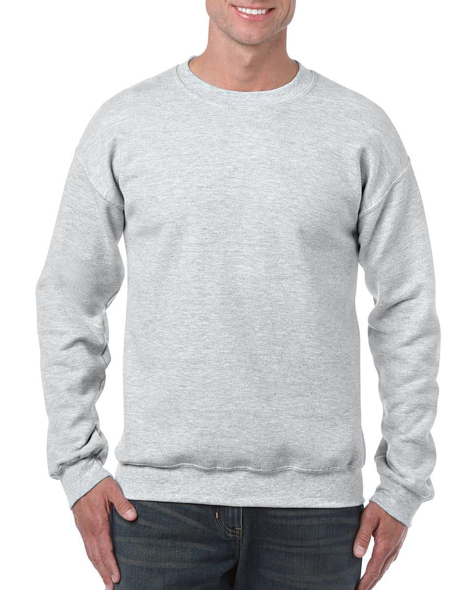 Gildan Heavy Blend Adult Crewneck Sweatshirt in Ash Grey (Product Code: 18000)