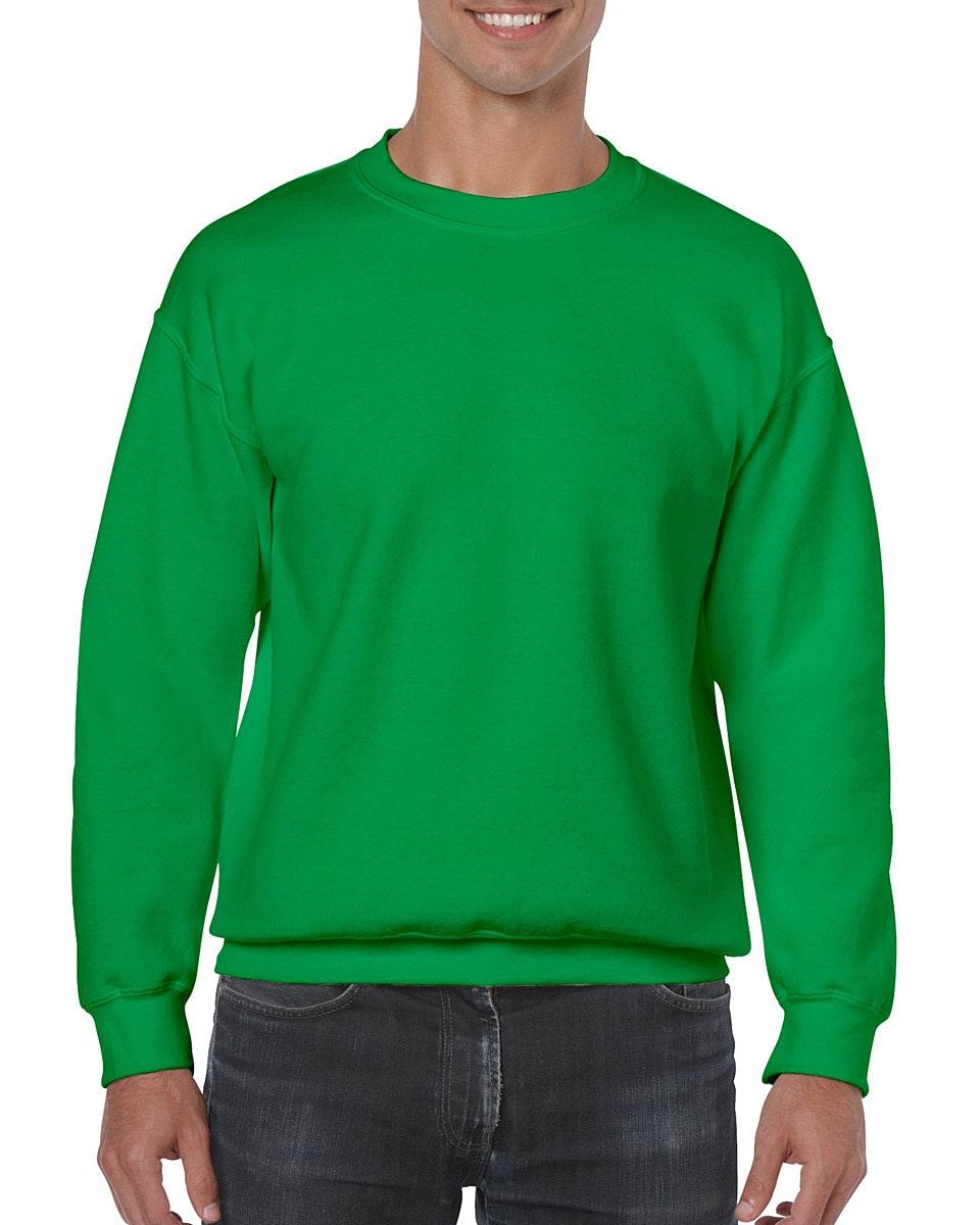 Gildan Heavy Blend Adult Crewneck Sweatshirt in Irish Green (Product Code: 18000)