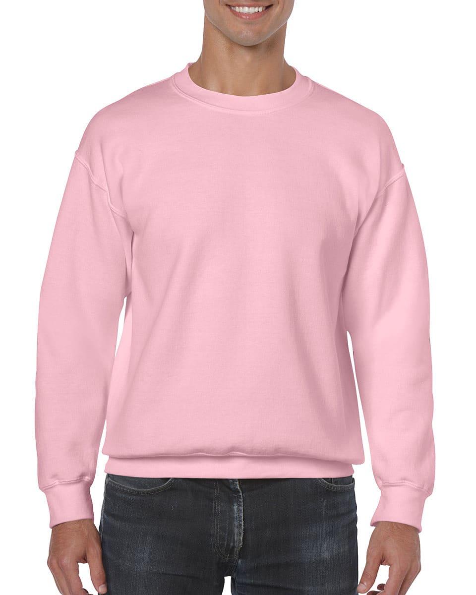 Gildan Heavy Blend Adult Crewneck Sweatshirt in Light Pink (Product Code: 18000)