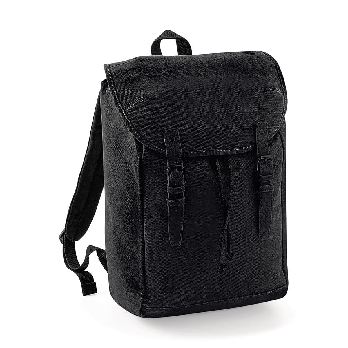 Quadra Vintage Rucksack in Black (Product Code: QD615)