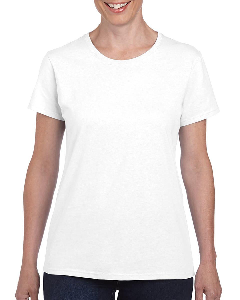 Gildan Womens Heavy Cotton Missy Fit T-Shirt in White (Product Code: 5000L)