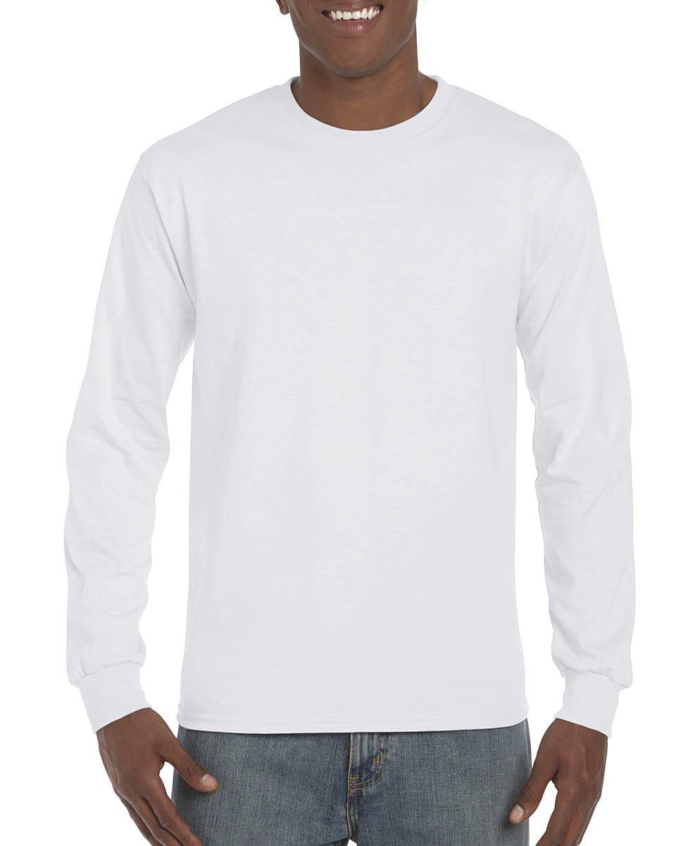 Gildan Hammer Gildan Mens Long-Sleeve Hammer T-Shirt in White (Product Code: H400)