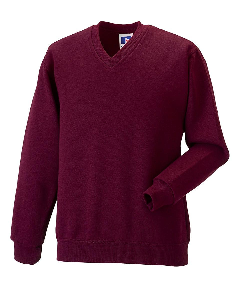 Jerzees Schoolgear V-Neck Sweatshirt in Burgundy (Product Code: 272B)
