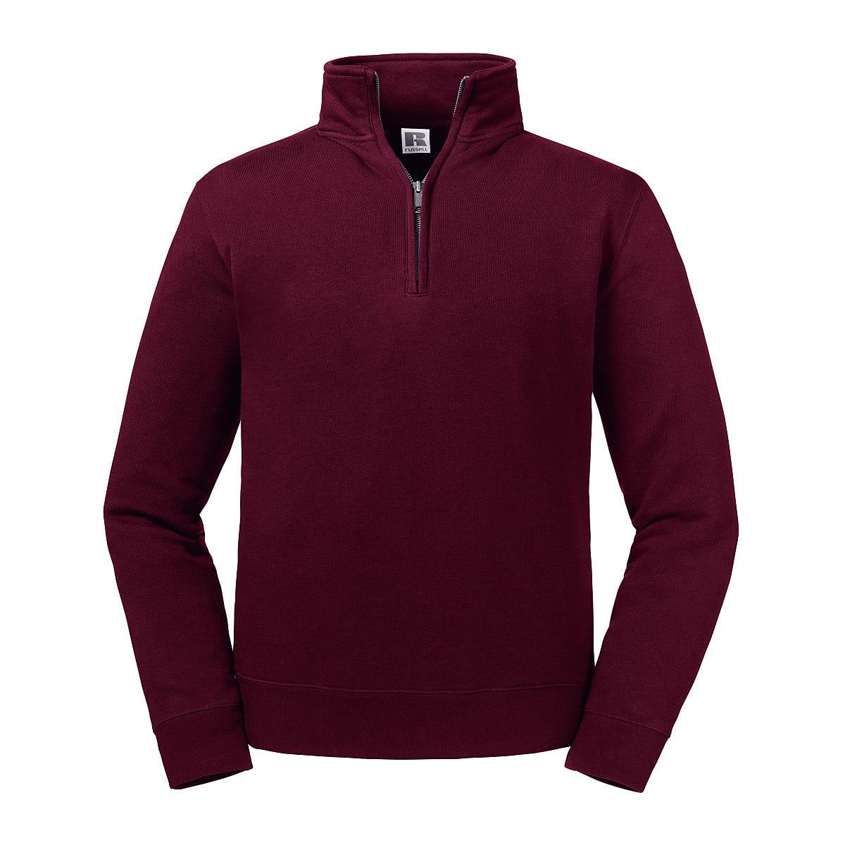 Russell Authentic 1/4 Zip Sweater in Burgundy (Product Code: R270M)