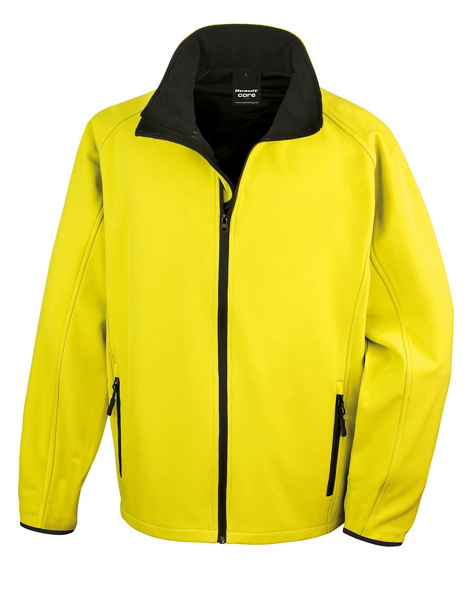 Result Core Mens Printable Softshell Jacket in Yellow / Black (Product Code: R231M)