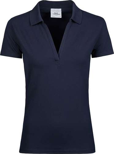 Tee Jays Womens Luxury Stretch V Neck Polo Shirt TJ1409 Workwear Supermarket