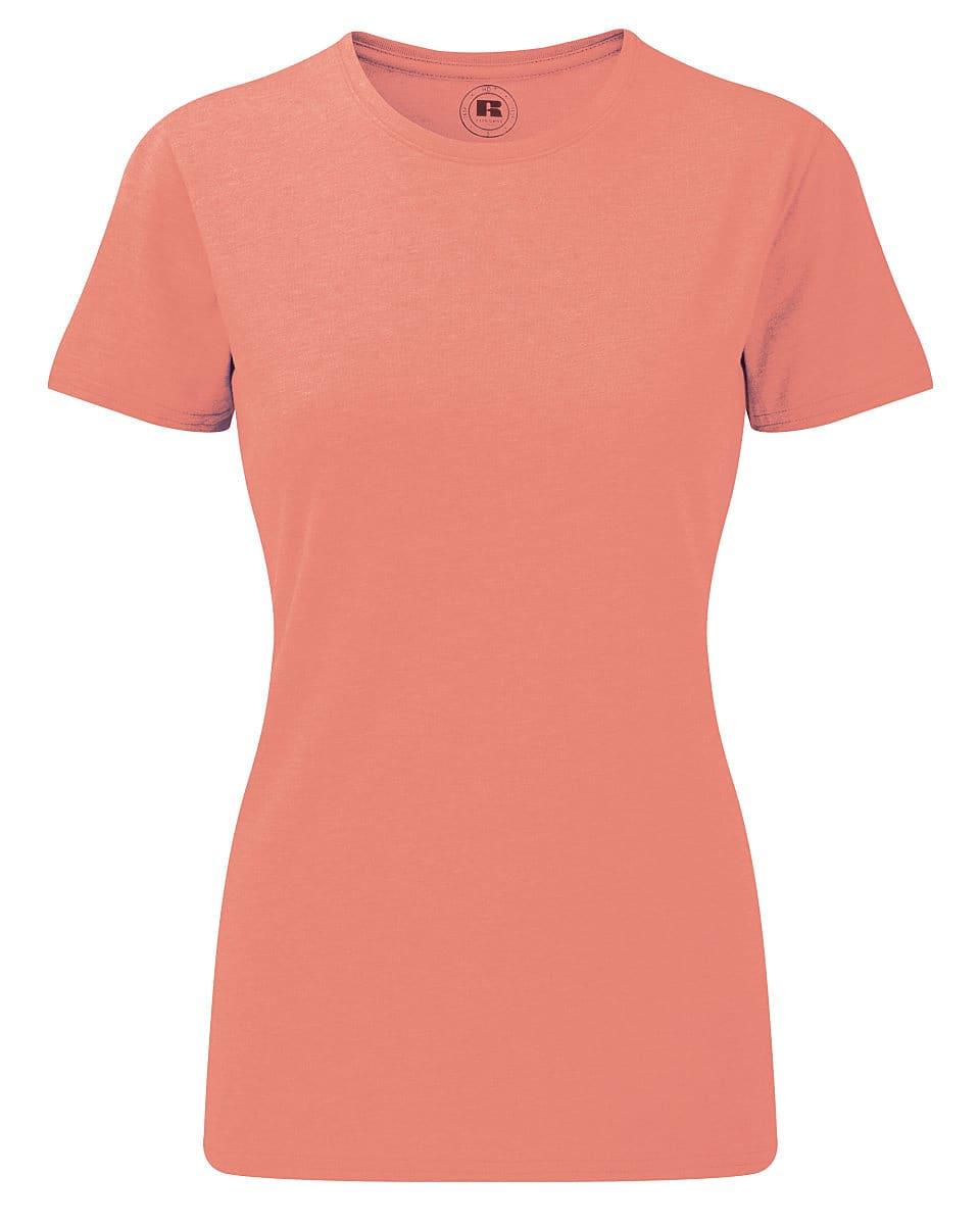 Russell Womens HD T-Shirt in Coral Marl (Product Code: 165F)