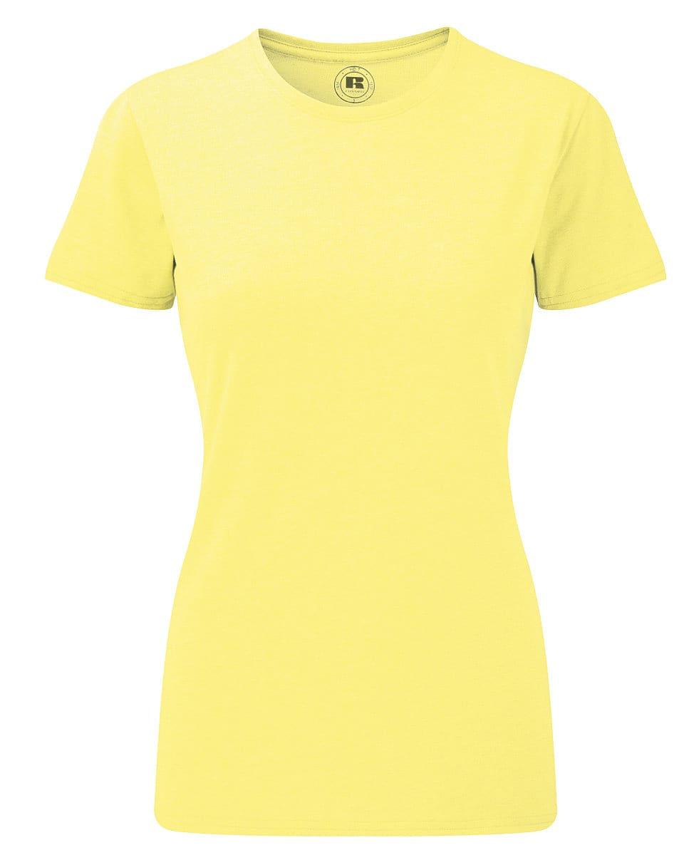 Russell Womens HD T-Shirt in Yellow Marl (Product Code: 165F)