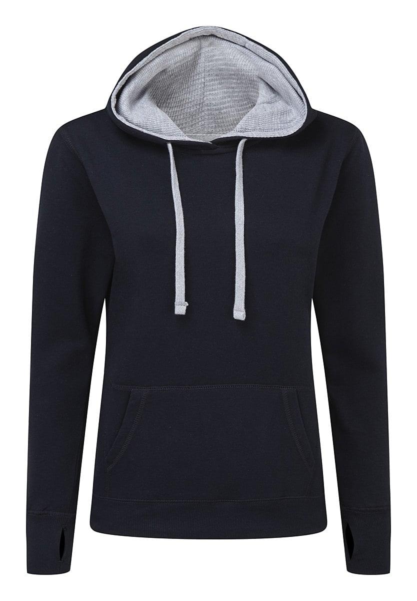 SG Womens Contrast Hoodie in Navy / Light Oxford (Product Code: SG24F)